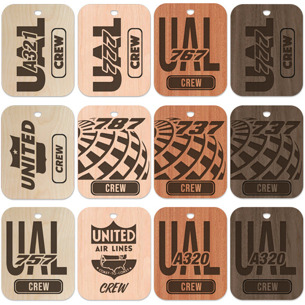 United Airlines Crew Bag Tags - Flight Crew Custom