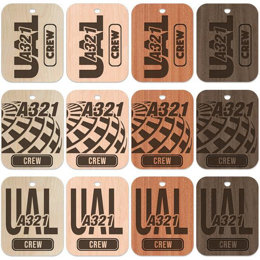 United (UAL) A321 Crew Bag Tag - Flight Crew Custom