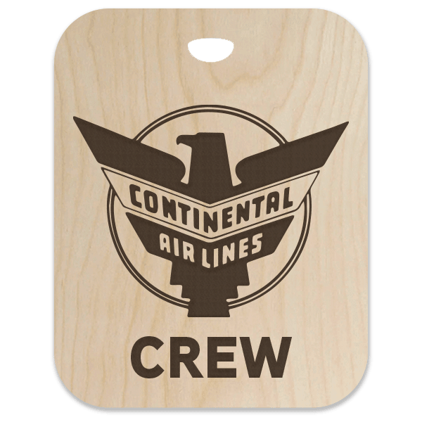 Continental (CAL) Retro Crew Bag Tag 1937-1960 - Flight Crew Custom