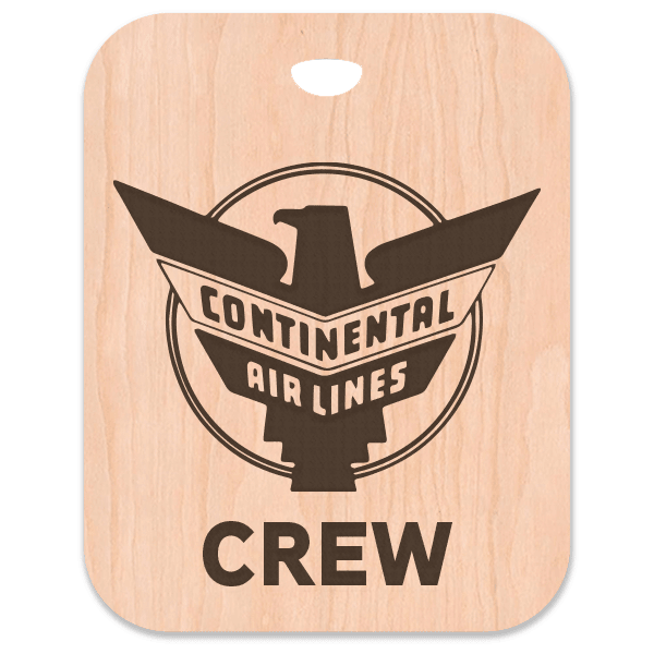 Continental (CAL) Retro Crew Bag Tag 1937-1960 - Flight Crew Custom