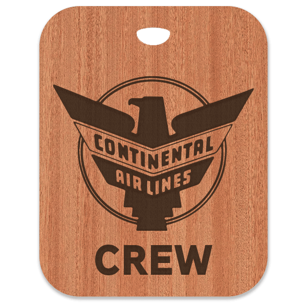 Continental (CAL) Retro Crew Bag Tag 1937-1960 - Flight Crew Custom