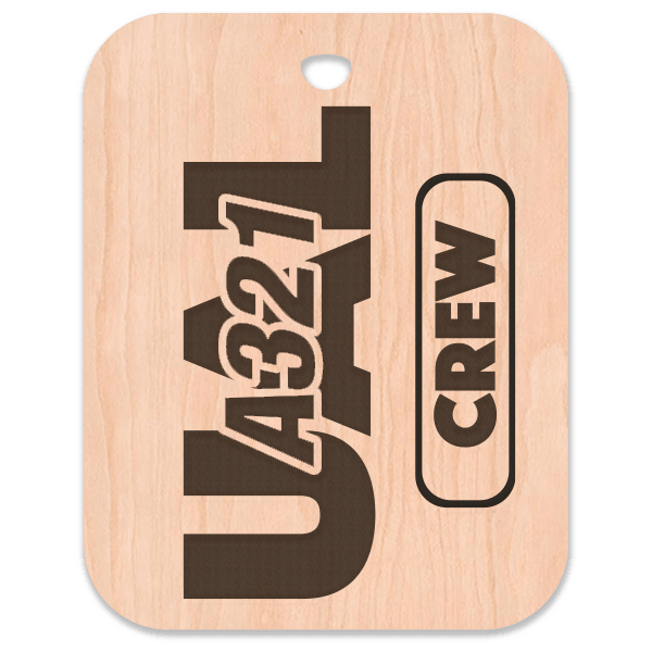 United (UAL) A321 Crew Bag Tag - Flight Crew Custom