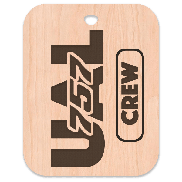 United (UAL) 757 Crew Bag Tag - Flight Crew Custom