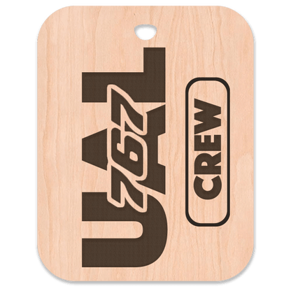 United (UAL) 767 Crew Bag Tag - Flight Crew Custom