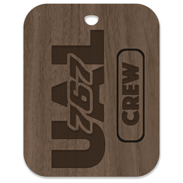 United (UAL) 767 Crew Bag Tag - Flight Crew Custom