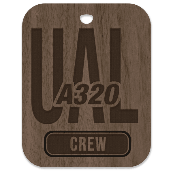 United (UAL) A320 Crew Bag Tag - Flight Crew Custom