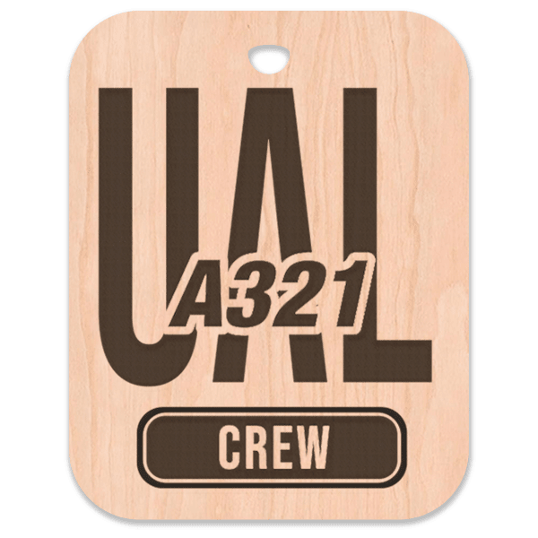 United (UAL) A321 Crew Bag Tag - Flight Crew Custom