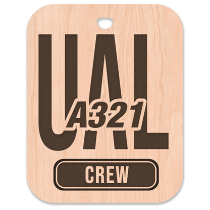 United (UAL) A321 Crew Bag Tag - Flight Crew Custom