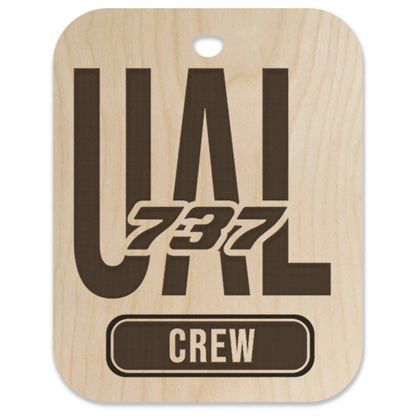 United (UAL) 737 Crew Bag Tag - Flight Crew Custom