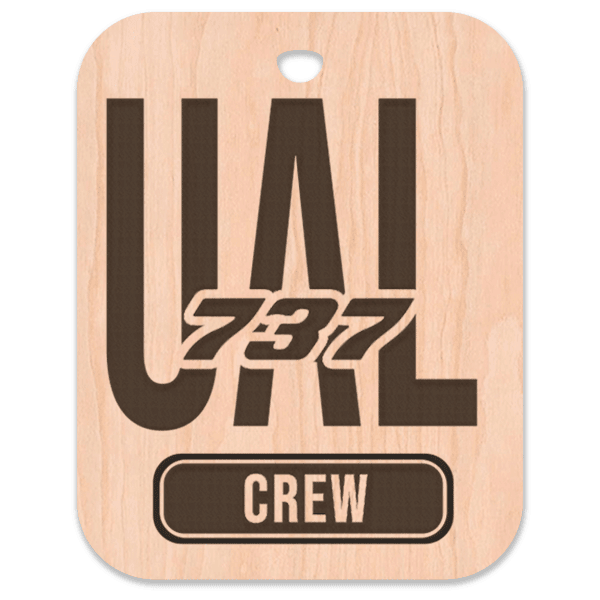 United (UAL) 737 Crew Bag Tag - Flight Crew Custom