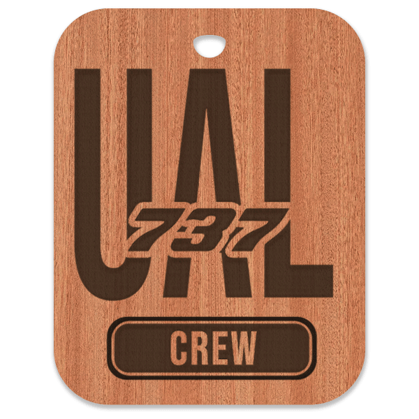 United (UAL) 737 Crew Bag Tag - Flight Crew Custom