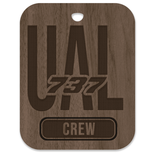 United (UAL) 737 Crew Bag Tag - Flight Crew Custom