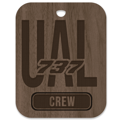 United (UAL) 737 Crew Bag Tag - Flight Crew Custom