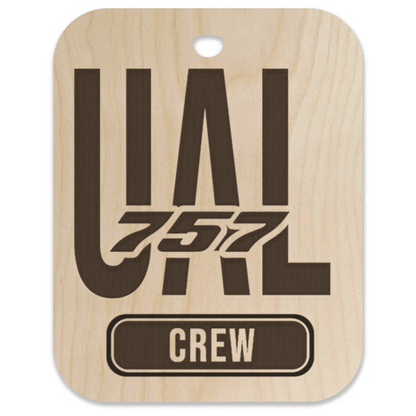 United (UAL) 757 Crew Bag Tag - Flight Crew Custom