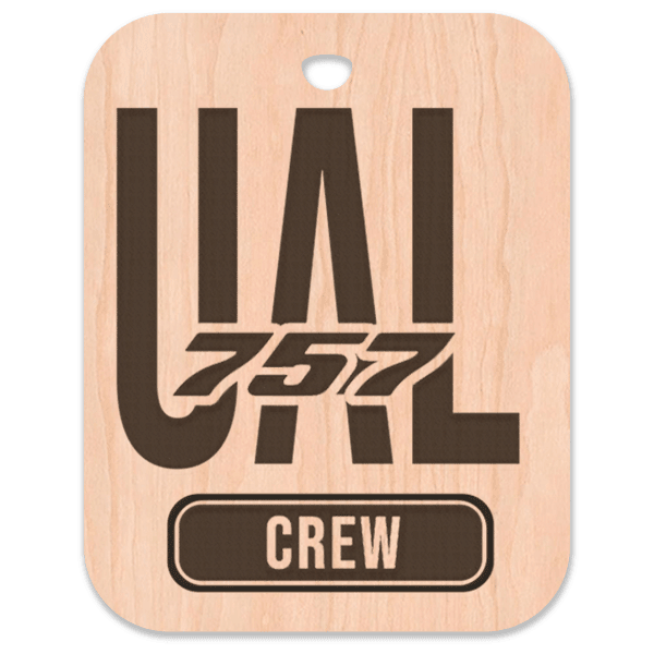 United (UAL) 757 Crew Bag Tag - Flight Crew Custom