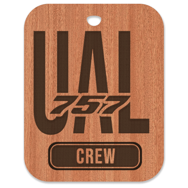 United (UAL) 757 Crew Bag Tag - Flight Crew Custom