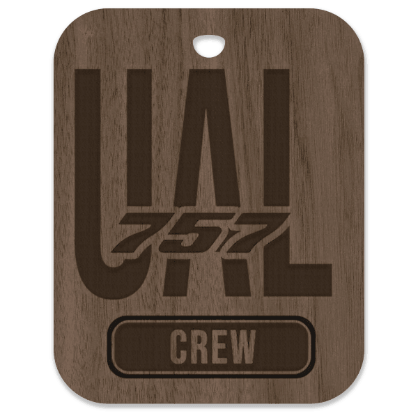 United (UAL) 757 Crew Bag Tag - Flight Crew Custom