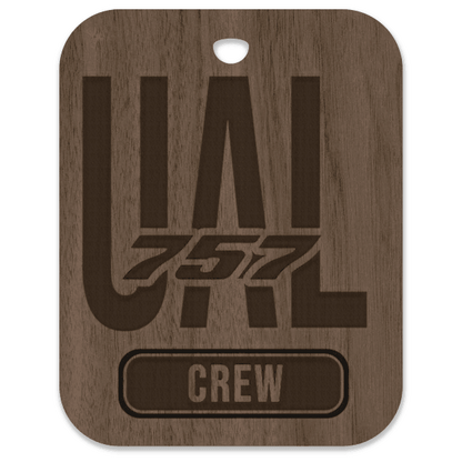 United (UAL) 757 Crew Bag Tag - Flight Crew Custom