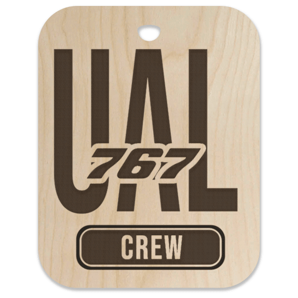 United (UAL) 767 Crew Bag Tag - Flight Crew Custom