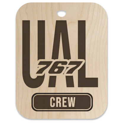 United (UAL) 767 Crew Bag Tag - Flight Crew Custom