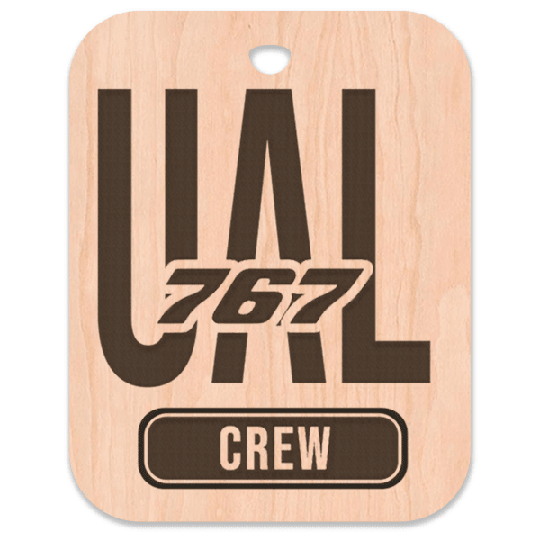 United (UAL) 767 Crew Bag Tag - Flight Crew Custom