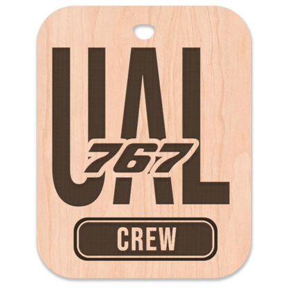 United (UAL) 767 Crew Bag Tag - Flight Crew Custom