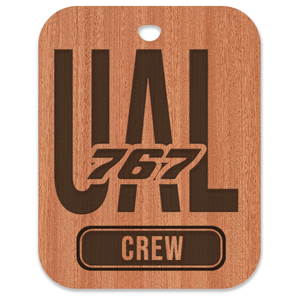 United (UAL) 767 Crew Bag Tag - Flight Crew Custom