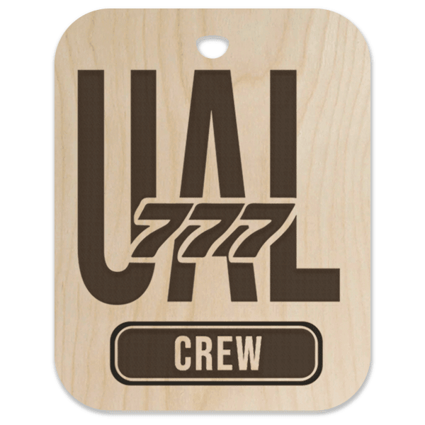 United (UAL) 777 Crew Bag Tag - Flight Crew Custom