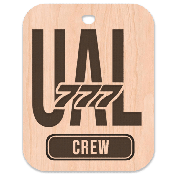 United (UAL) 777 Crew Bag Tag - Flight Crew Custom