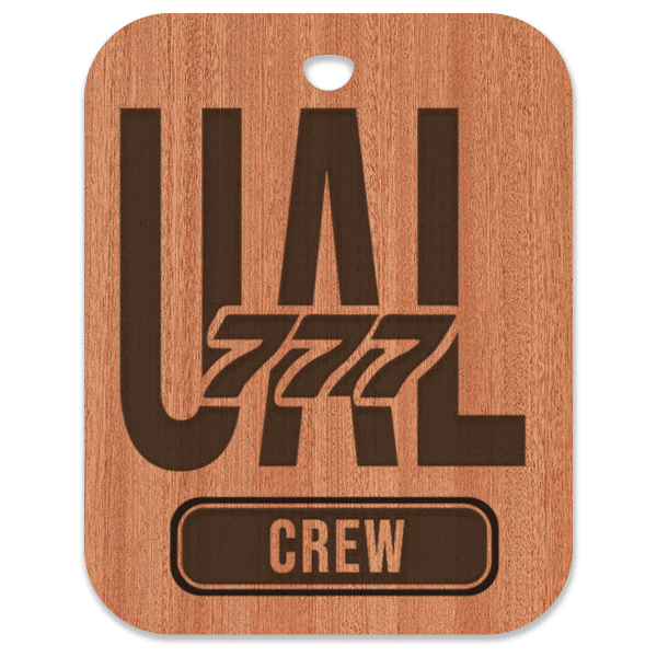 United (UAL) 777 Crew Bag Tag - Flight Crew Custom