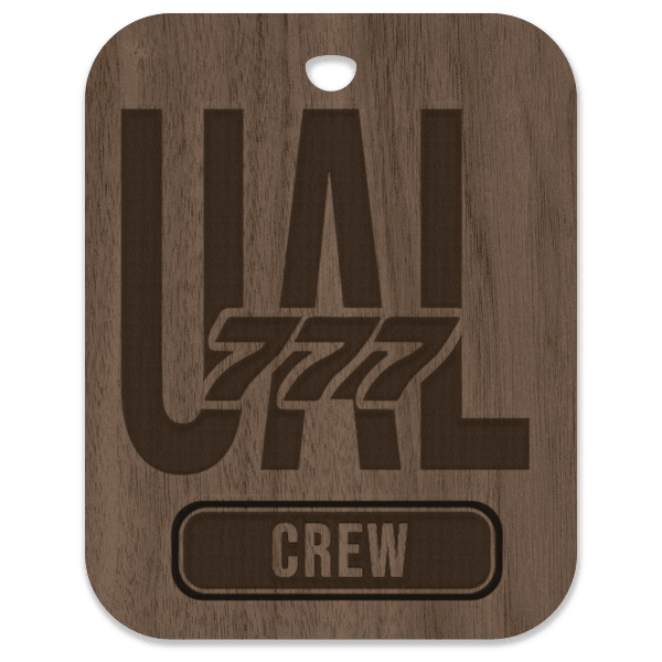 United (UAL) 777 Crew Bag Tag - Flight Crew Custom