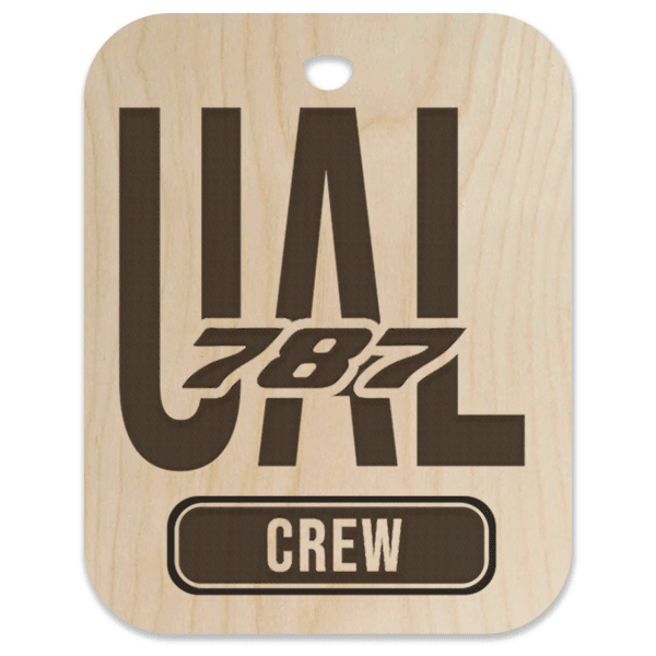 United (UAL) 787 Crew Bag Tag - Flight Crew Custom