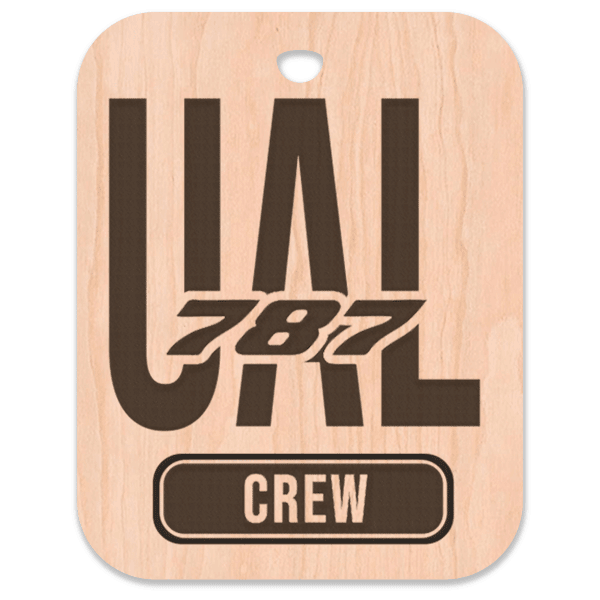 United (UAL) 787 Crew Bag Tag - Flight Crew Custom