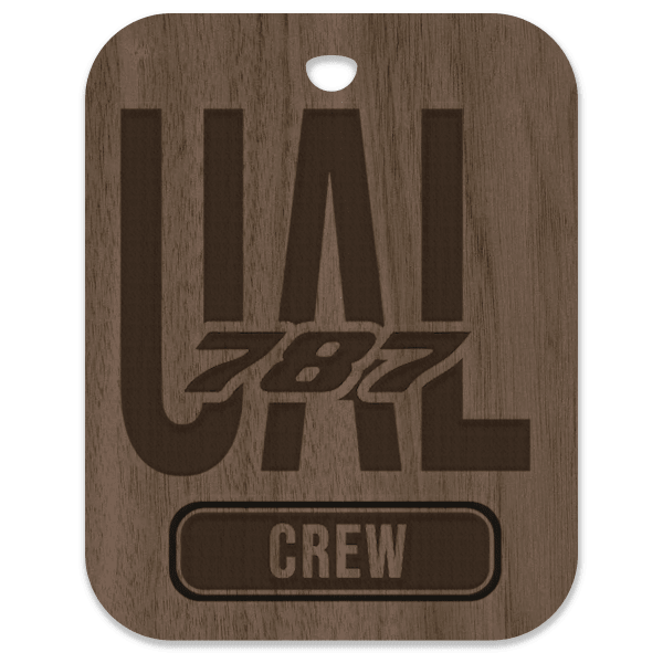 United (UAL) 787 Crew Bag Tag - Flight Crew Custom