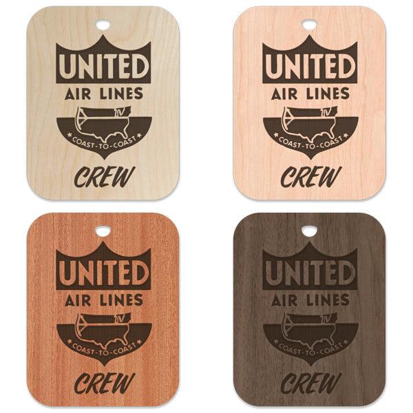 United (UAL) Retro Crew Bag Tag 1939-1940 - Flight Crew Custom