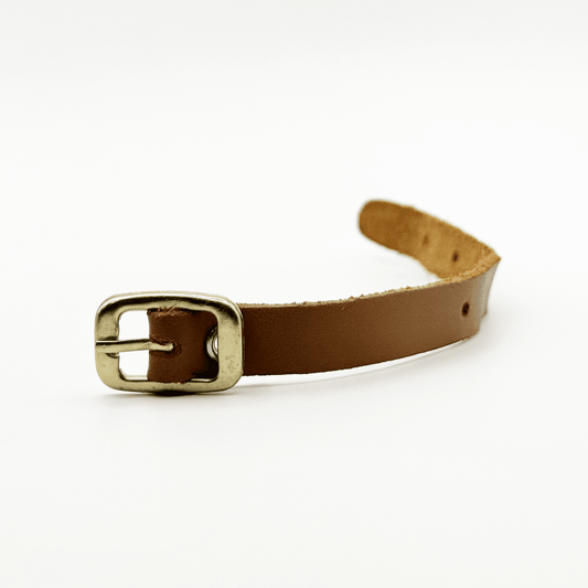 Leather Strap with Brass Buckle - Flight Crew Custom