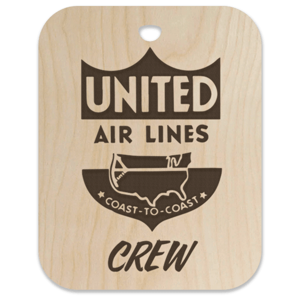 United (UAL) Retro Crew Bag Tag 1939-1940 - Flight Crew Custom