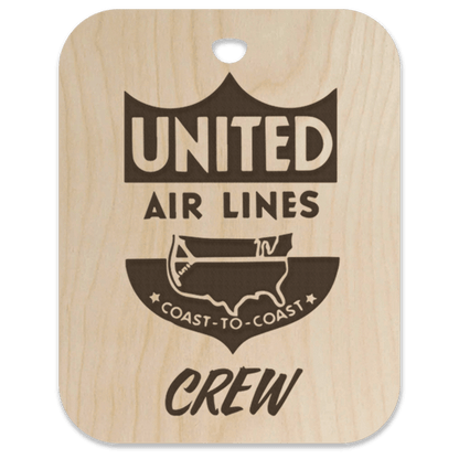 United (UAL) Retro Crew Bag Tag 1939-1940 - Flight Crew Custom