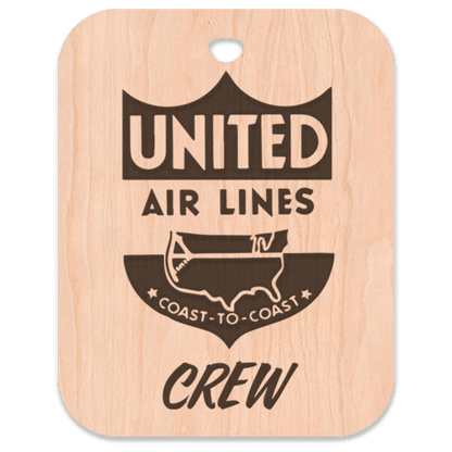 United (UAL) Retro Crew Bag Tag 1939-1940 - Flight Crew Custom