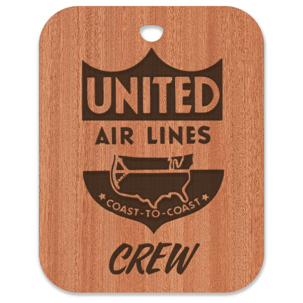 United (UAL) Retro Crew Bag Tag 1939-1940 - Flight Crew Custom