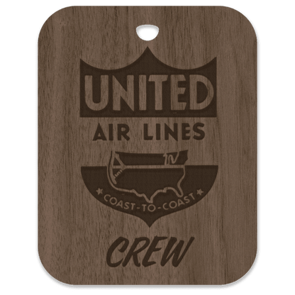 United (UAL) Retro Crew Bag Tag 1939-1940 - Flight Crew Custom